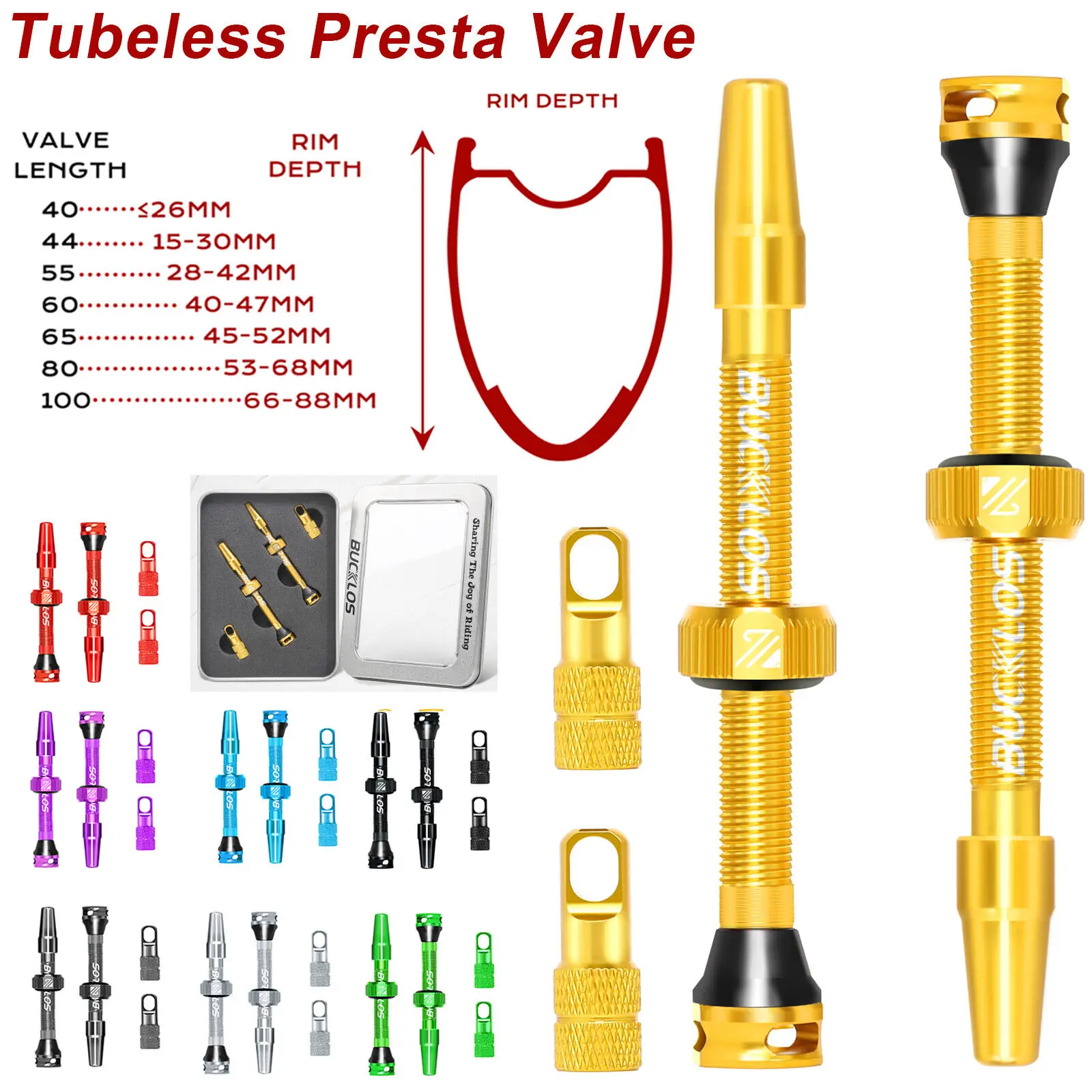 BUCKLOS Bike Tubeless Valve St - Tubeless Valve Core recension och pris