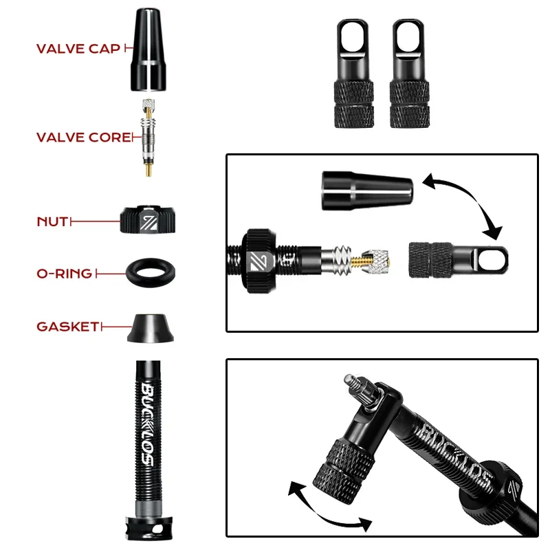 BUCKLOS Bike Tubeless Valve St - Tubeless Valve Core recension och pris