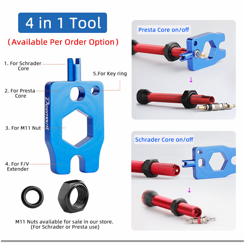 Deemount Bicycle Tubeless Carb - Tubeless Valve Core recension och pris