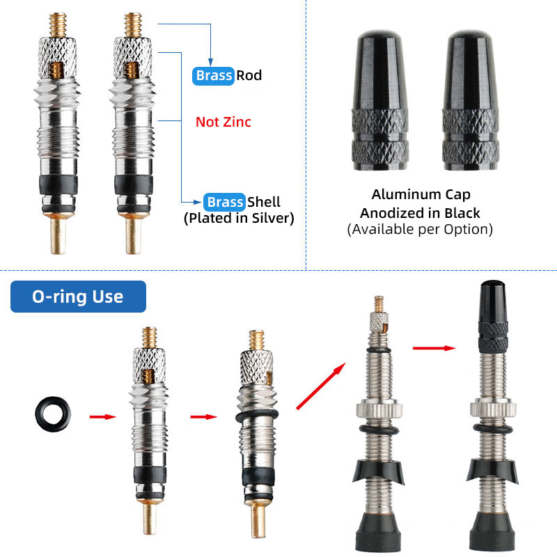 100/120mm F/V Nozzles Tubeless - Tubeless Valve Core recension och pris