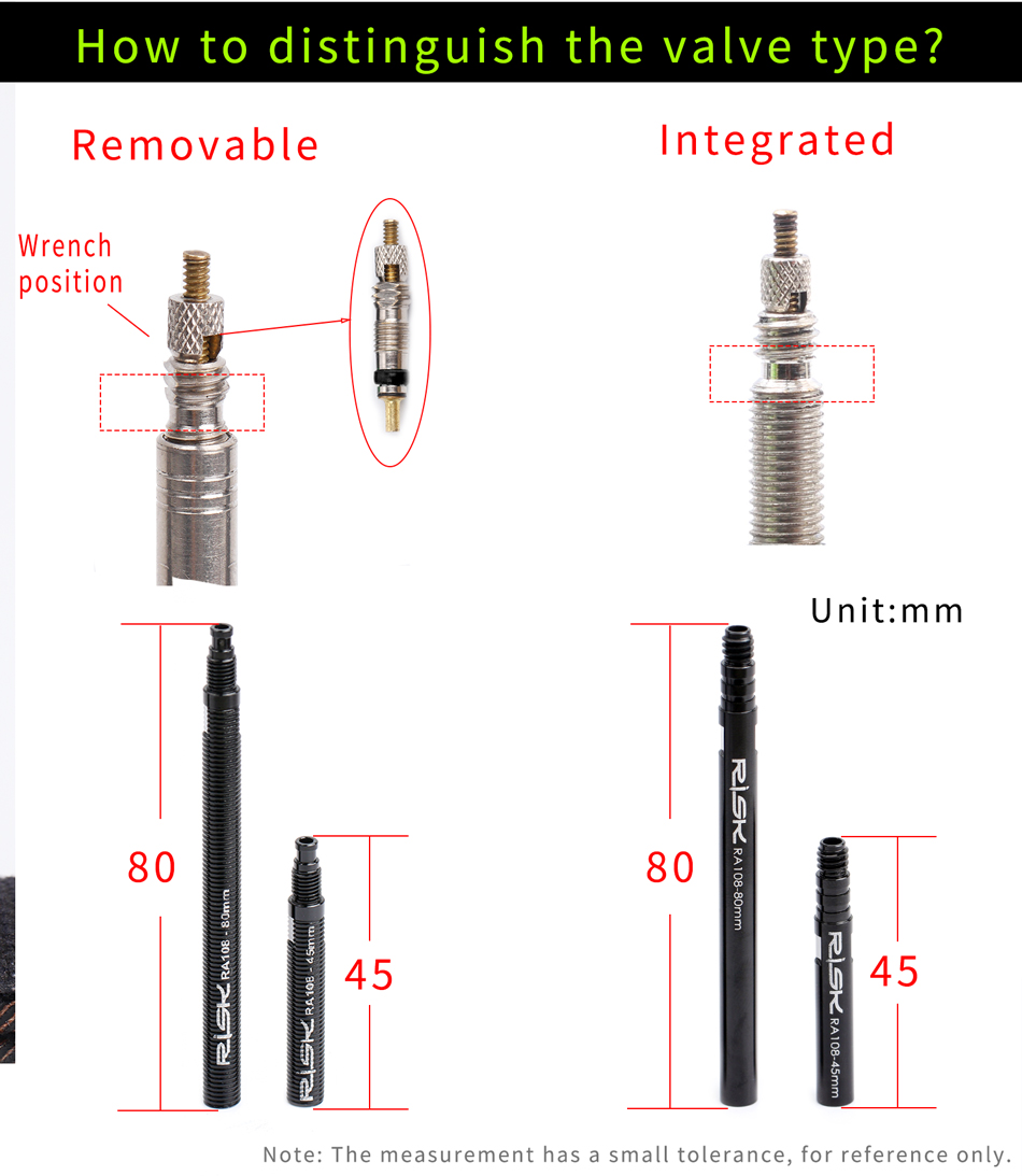 RISK Bicycle Presta Valve Exte - Tubeless Valve Core recension och pris