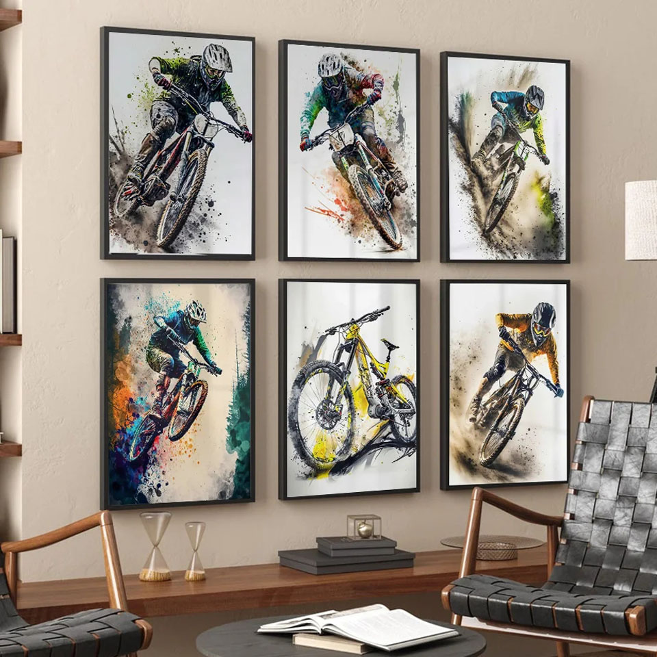 Mountain Bike Sports Wall Art  - Mountain Biking Pictures recension och pris
